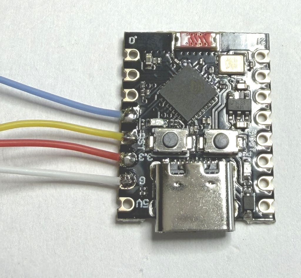 ESP32C3 SuperMiniに配線したところ